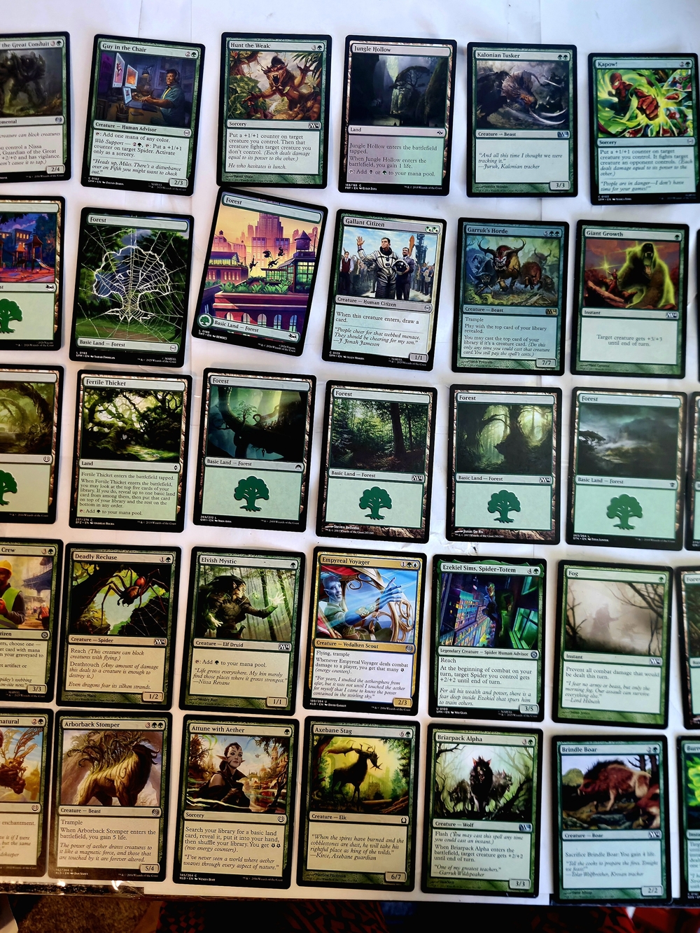 MTG Marvel Spider-Man Theme Card Lot - Rhino Silk Spider-Girl Green Bulk